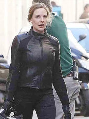 Mission Impossible Rebecca Ferguson Black Leather Jacket