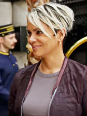 Halle Berry The Union Brown Leather Jacket