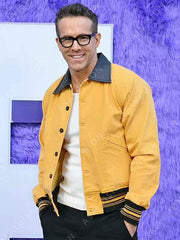 IF 2024 Ryan Reynolds Yellow Bomber Jacket