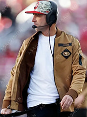 Kyle Shanahan 49ers Salute To Service Brown Jacket