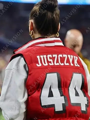 Kristin Juszczyk 49ers Red Puffer Vest
