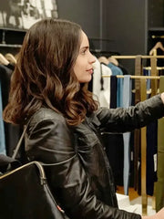 The Life List 2025 Sofia Carson Leather Black Jacket