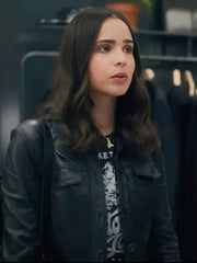 The Life List 2025 Sofia Carson Leather Black Jacket