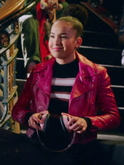 Gina High School Musical The Series Pink Leather Jacket
