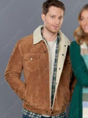 Tan Brown Jonathan Keltz Christmas By Design 2023 Suede Leather Jacket