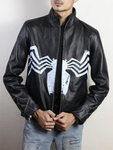 Spider Venom Symbiote Leather Black Jacket