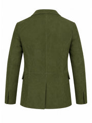 Iverson Olive Suede Blazer