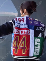Super Bowl LVIII 49ers Kristin Juszczyk Bomber Varsity Jacket