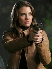 TV Series Supernatural Bela Talbot Leather Brown Jacket