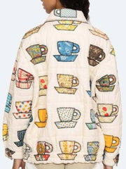 Sweet Magnolias JoAnna Garcia Swisher Tea Cups Print Jacket