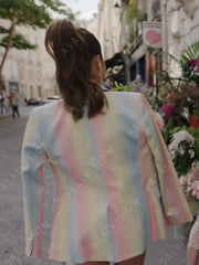 Mindy Chen Emily In Paris S03 Pastel Print Blazer