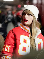 Kristin Juszczyk Taylor Swift Kelce 87 Puffer Jacket