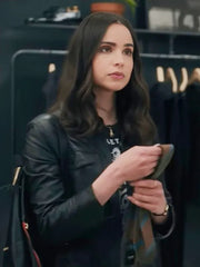 The Life List 2025 Sofia Carson Leather Black Jacket