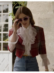 Emily In Paris Lily Collins Plaid Jacket