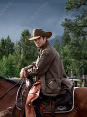 Yellowstone Jamie Dutton Leather Brown Jacket