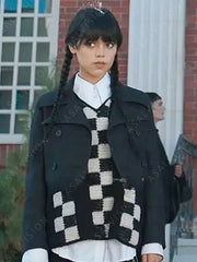Women's Addams Wednesday Cropped Black Jacket
