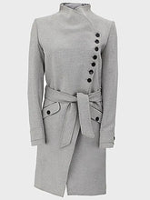 Women's Grey Wool Belted Coat