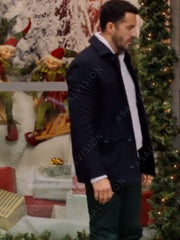 Mom's Christmas Boyfriend Zach Smadu Blue Coat