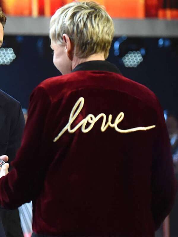 Ellen DeGeneres 43rd People's Choice Awards Love Jacket