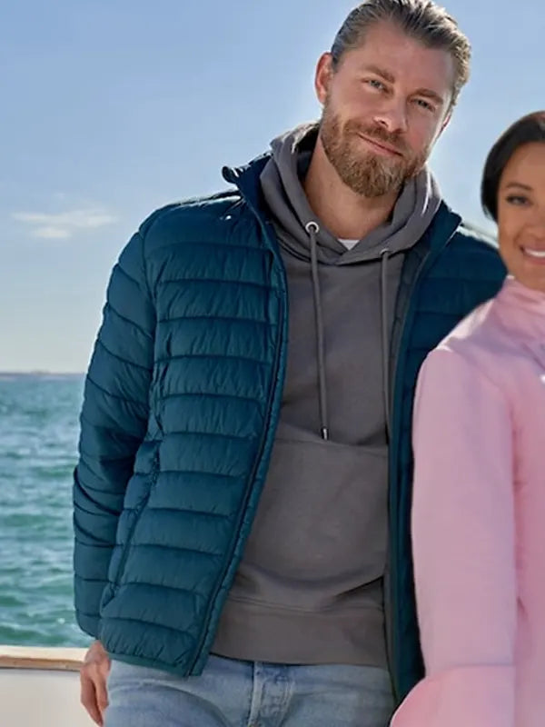 Russ A Pinch of Portugal Luke Mitchell Puffer Blue Jacket
