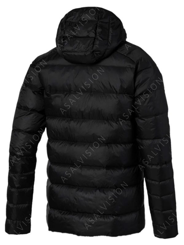 Unisex Ac Milan Puffer Black Jacket