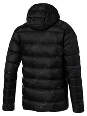 Unisex Ac Milan Puffer Black Jacket