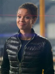 Lift 2024 Gugu Mbatha-Raw Black Puffer Jacket