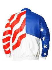 Vanilla Ice American Flag Real Leather Jacket