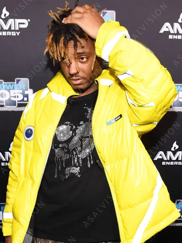 Juice Wrld Yellow Puffer Jacket