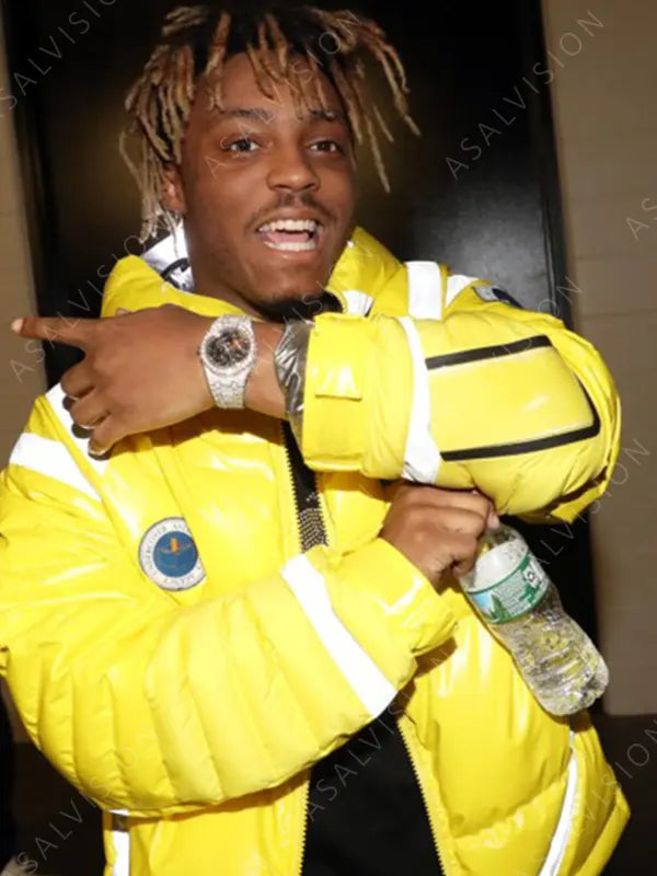 Juice Wrld Yellow Puffer Jacket