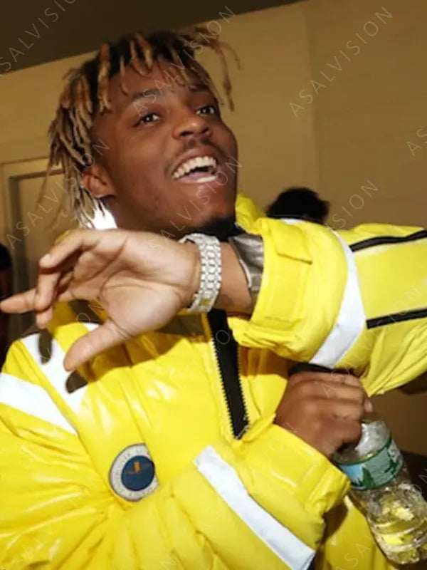 Juice Wrld Yellow Puffer Jacket