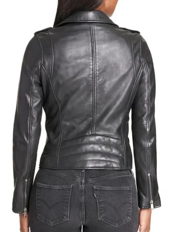Womens Asymmetrical Motorcycle Leather Jacket