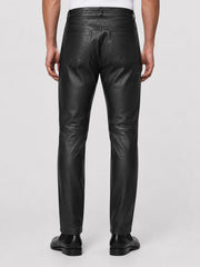 Isen Black Leather Jeans