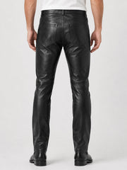 Elric Black Leather Pants