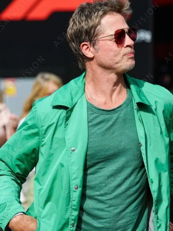 F1 Brad Pitt Green Jacket