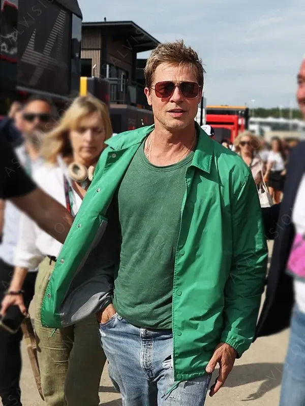 F1 Brad Pitt Green Jacket