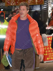Wolves 2024 Brad Pitt Orange Puffer Jacket