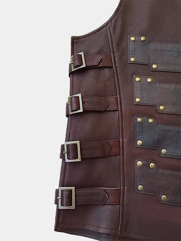 Kraven the Hunter Sergei Kravinoff Brown Leather Vest
