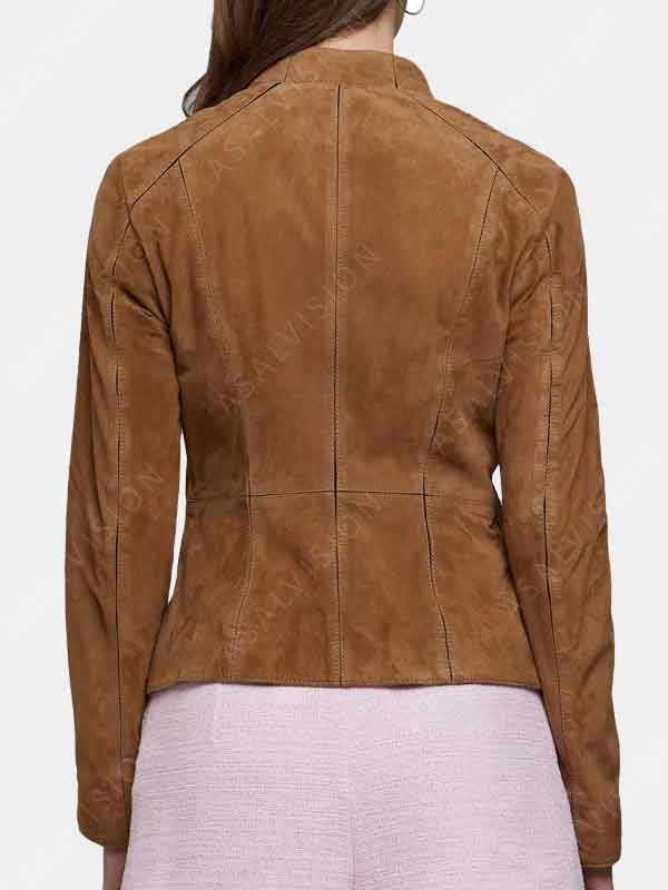 Women's Brown Suede Leather Jacket