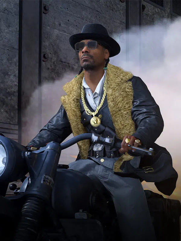 Snoop Dogg Call Of Duty Shearling Leather Coat