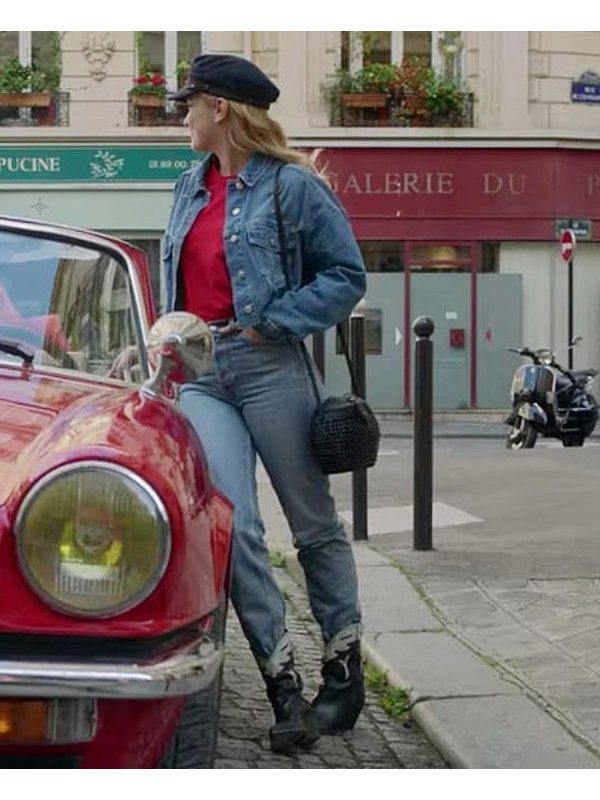 Emily In Paris Camille Razat Denim Blue Jacket