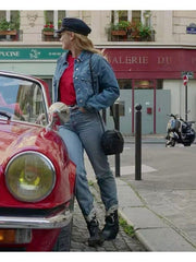 Emily In Paris Camille Razat Denim Blue Jacket