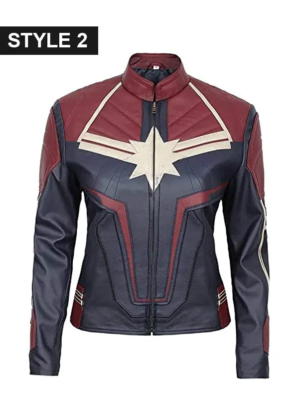 Brie Larson Captain Marvel Carol Danvers Leather Jacket