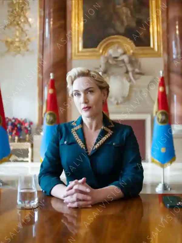 The Regime 2024 Chancellor Elena Vernham Blue Coat
