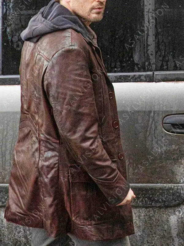 Red One Chris Evans Brown Leather Jacket