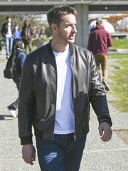 Tracker 2024 Colter Shaw Black Bomber Leather Jacket