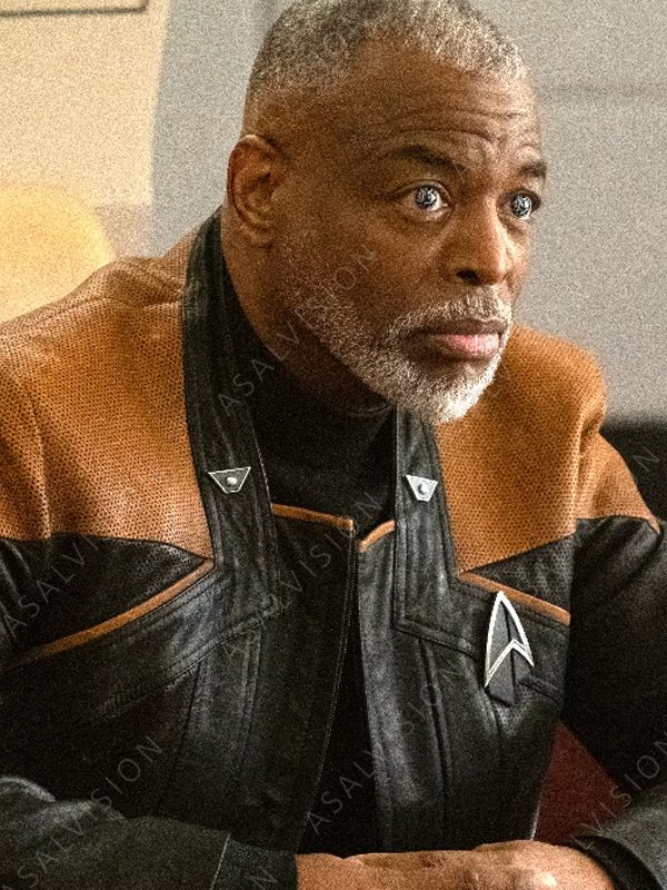 Star Trek: Picard S3 LeVar Burton Leather Jacket
