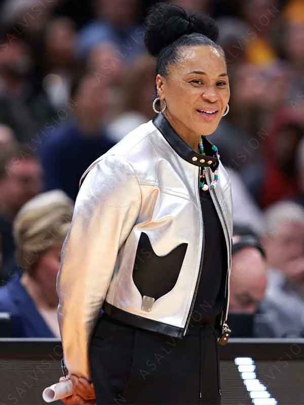 NCAA Women's National Championship 2024 Dawn Staley Silver Jacket