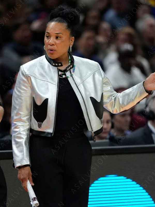 NCAA Women's National Championship 2024 Dawn Staley Silver Jacket