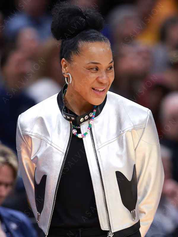 NCAA Women's National Championship 2024 Dawn Staley Silver Jacket